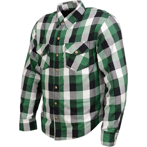 Chemise unisexe en flanelle à carreaux, manches longues, en coton, séchage rapide, style automne, motif à carreaux rouge, noir et blanc, boutonnée - Product Image 2