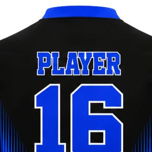 Camiseta de Fútbol Negra y Azul de Manga Corta con Tecnología de Tejido Avanzada para Deportes de Equipo y Práctica - Product Image 4