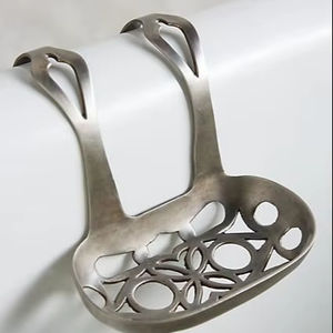 Soporte de jabón de metal de primera calidad para lavabo de baño, organizador de jabón para encimera, para hogares modernos - Product Image 1