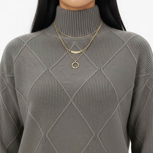 Sudadera Casual Personalizada para Mujer, Cuello Alto, Otoño/Invierno, con Logotipo Frontal, Ecológica y Transpirable - Product Image 6