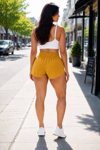 Seamless Breathable Women's Sports Shorts <b>Tummy</b> <b>Control</b> Workout Yoga Scrunch Butt Running Gym Tights Spandex/Nylon - Product Image 6