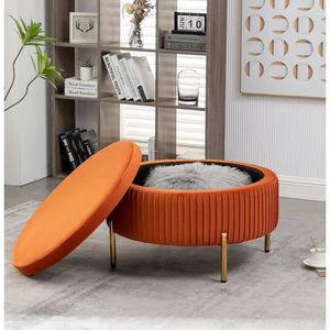 Handmade Solid Wooden Ottoman Stool Upholstered <b>Foot</b> <b>Rest</b> Seat Contemporary Living Room Bedroom Furniture - Product Image 1