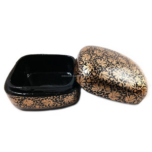 Boîte en papier mâché en forme de tortue, artisanale, durable, peinte à la main, mignonne, mini organisateur de bijoux pour bagues et clous d'oreilles - Product Image 6