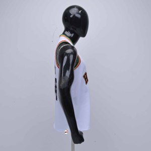Maillot de basketball Hawaï pour homme, blanc, en mesh, col en V, sans manches, respirant, vêtement de sport, impression du nom de l'équipe, logo frontal, séchage rapide, personnalisable - Product Image 6