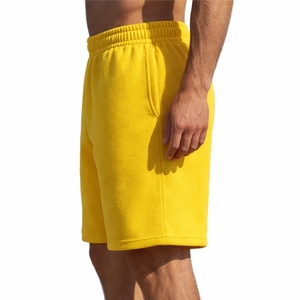 Pantalones Cortos de Felpa para Hombre, Color Sólido, Algodón Suave, Cintura Elástica, Corte Regular, Largo hasta la Rodilla, Estilo Casual - Product Image 3