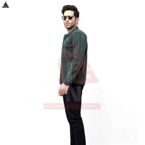 Veste en jean noire pour homme, très confortable, de qualité économique, prix de gros. - Product Image 6