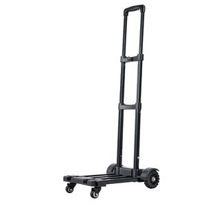 Carrello Pieghevole a 4 Ruote con Capacità di Carico di 131 kg, Carrello per Bagagli Richiudibile con 2 Corde Elastiche e Base Espandibile - Product Image 6