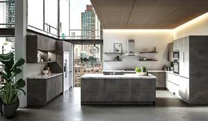 JY ตู้กับข้าวเฟอร์นิเจอร์ตู้กับข้าวสไตล์ยุโรปที่ทันสมัยเคสพีวีซีเคลือบผิวด้วยหินอ่อนบานพับลิ้นชักอุปกรณ์สไลด์ - Product Image 4