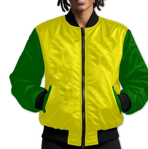 New Arrival Two Tone Bomber Women <b>Jacket</b> Embroidered Patch Zip Up Varsity Collage <b>Jacket</b> Custom Greek Letter Logo Sorority - Product Image 3