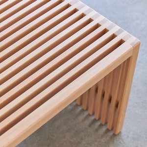 Walnut Wood Minimalist Slatted <b>Planter</b> Bench | Handcrafted <b>Rectangle</b> 120x35x45 cm Wholesale India - Product Image 2
