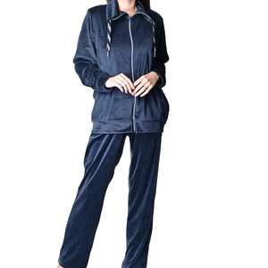 Ensemble de survêtement d'hiver personnalisé avec logo, grandes tailles, sweat-shirt en polaire à demi-zip et pantalon de survêtement, ensemble confortable 2 pièces - Product Image 1