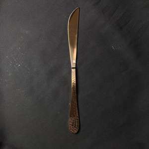 Rose Gold PVD coated <b>Flatware</b> Set of 4 Cutlery Spoon Fork Knife Hammered Perfect Wedding Rental Cutlery - Product Image 3