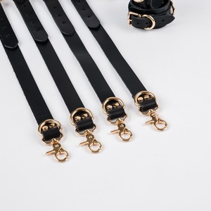 High Quality Genuine Leather Bed Restraints <b>Bondage</b> Straps Adjustable Ankle Cuffs Fetish Adult Supplies RTTS-0114 - Product Image 5