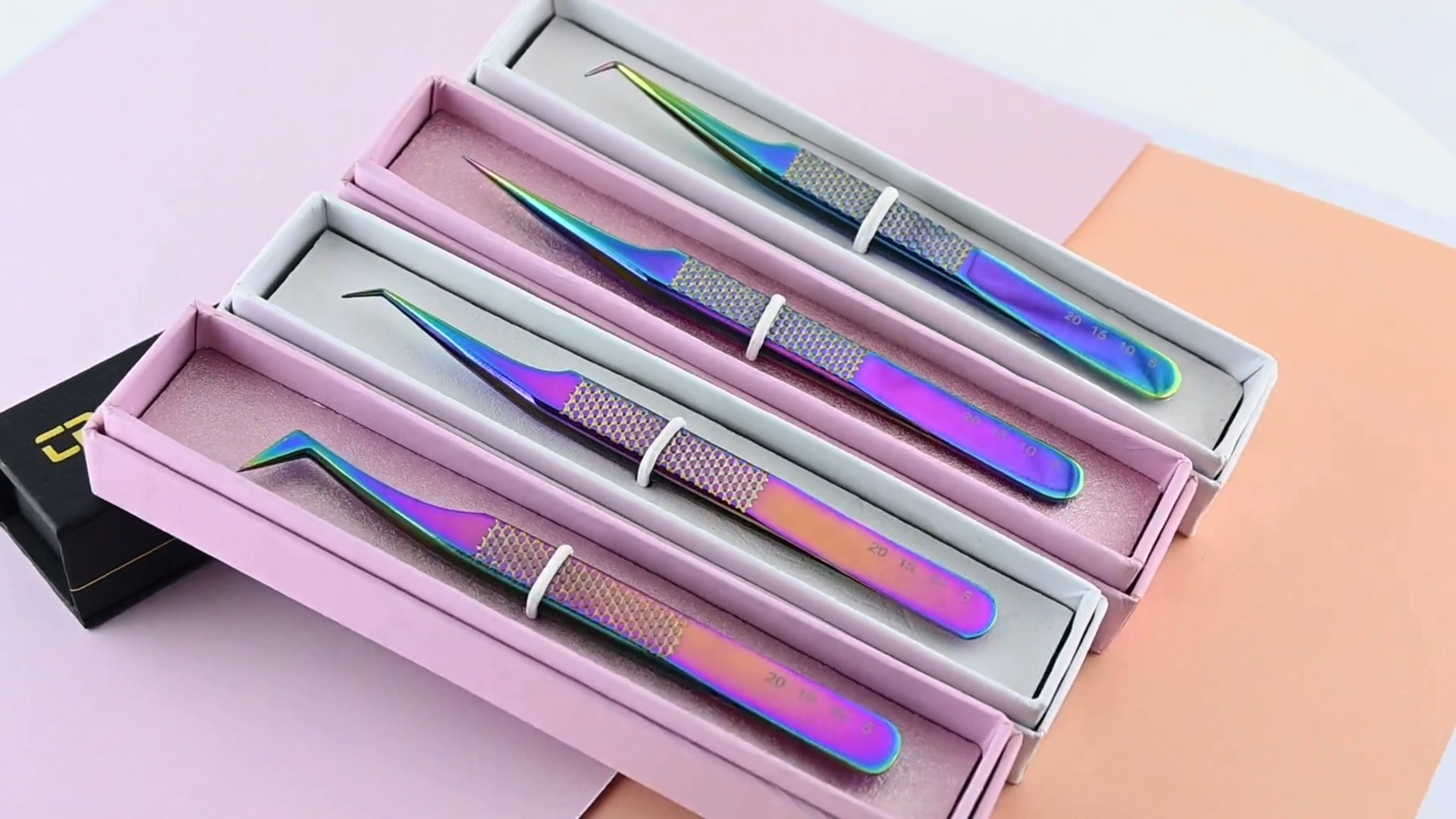 YNR 45° Wimpernpinzette – Für Extreme Volume & Russian Lashes – Präzise Spitze