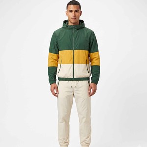 Custom Nylon Lightweight Tracksuit Men's <b>Patchwork</b> Waterproof Windbreaker <b>Jacket</b> and Pants Set Unisex Embroidered Tracksuit - Product Image 1