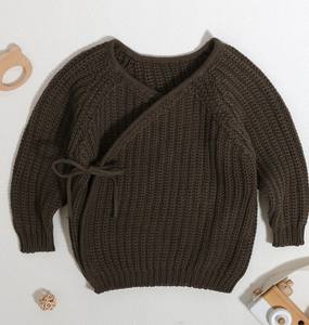 Nouveauté : Cardigan en coton 100% tricoté à la main, doux et de haute qualité, à manches longues bouffantes, imprimé animal, pour tout-petits, collection automne - Product Image 4