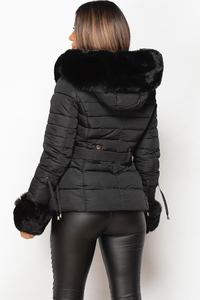 Customizable Ladies Winter Waterproof Smart Fit Puffer <b>Jackets</b> Oversize Synthetic Quilted Shell Breathable Hooded <b>Fur</b> Reversible - Product Image 2