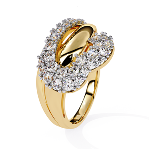 Custom Luxury 14K White Rose Yellow Gold Wedding Band Natural Diamond Engagement <b>Ring</b> Fine Bridal Jewelry <b>for</b> Women and <b>Men</b> - Product Image 4
