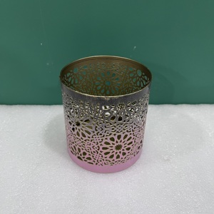 Modern Iron Etched Candle Holder Decorative <b>Tealight</b> Votive Holder Floral Pattern Table <b>Lantern</b> Home Wedding Decor - Product Image 5