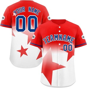 Maillot de baseball personnalisé noir et vert olive avec étoiles, impression sublimée, polyester respirant, manches courtes, uniforme d'équipe unisexe pour adultes - Product Image 2