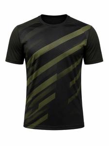 Camiseta de Manga Corta para Hombre, Color Negro Sólido, Cuello Redondo, Secado Rápido, Corte Regular, Informal, Tejido de Punto, 100% Poliéster Ecológico, 180g, Venta al Por Mayor - Product Image 2