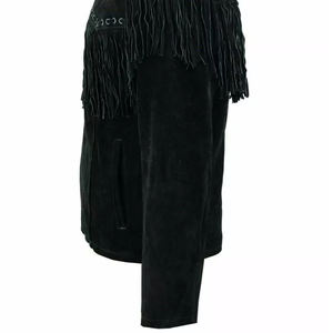 Veste en daim à franges de qualité supérieure, design personnalisé, longueur standard, confortable, pour la saison hivernale - Product Image 5