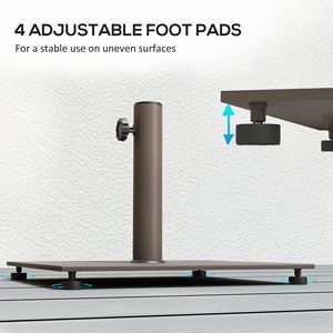 Base per Ombrellone da Giardino/Patio con Raggio di 3m, Supporto in Metallo da 29 Libbre con Piedini Regolabili, Porta Ombrellone Resistente per Patio - Product Image 6