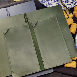 OEM ODM Genuine Leather Luxury Classic Menu Card Holder Handmade Lightweight Water Resistant Custom Design <b>Folder</b> Factory - Product Image 1