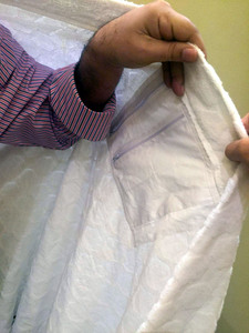 ผ้าขนหนูอิห์รอม 100% ผ้าฝ้าย พร้อมกระดุมแป๊ก ชุด 2 ชิ้น สำหรับฮัจญ์ อุมเราะห์ สวมใส่สบาย ระบายอากาศได้ดี และง่ายต่อการสวมใส่ระหว่างการละหมาด - Product Image 3