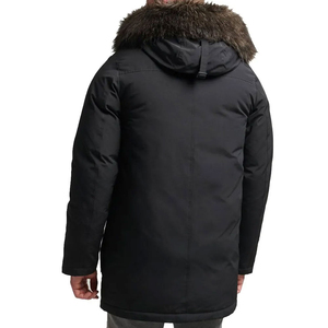 Nouveautés : Parka à capuche pour homme de haute qualité avec fermeture éclair, en tissu imperméable, manteau long rembourré pour l'hiver - Product Image 3