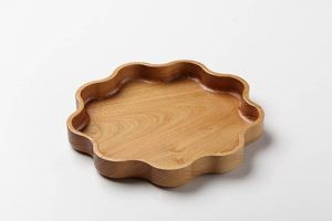 Plateau rectangulaire en bois massif, écologique, personnalisé, avec poignées, finition naturelle polie, décoration de table moderne - Product Image 6