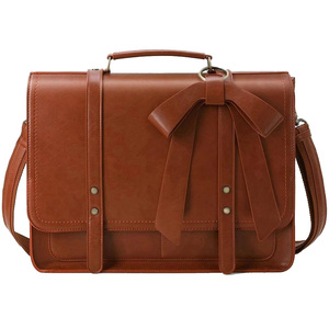 Porte-documents en cuir pour bureau, intérieur spacieux, plusieurs poches, fermeture éclair sécurisée, bandoulière réglable, imperméable - Product Image 2