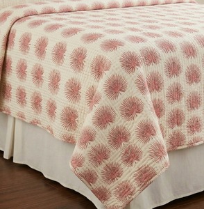 Indian Hand Block Print Pink Cotton Luxury Modern Winter Hotel Comforter Soft <b>Quilted</b> Blanket Eco-Friendly Hospital & Home Use - Product Image 4
