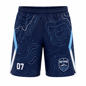 Pantalones Cortos Deportivos para Hombre Northwind Sporting Club, Estampado Topográfico Sublimado, Absorción de Humedad, Cintura Elástica, 100% Poliéster - Product Image 1