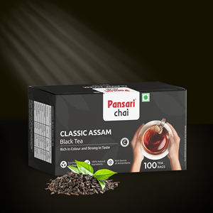Té Negro Assam Clásico Pansari, 100 Sobres (1.8g Cada Uno), Empaque Ecológico Premium, Color Intenso, Sabor Fuerte, 24 Meses de Duración - Product Image 1
