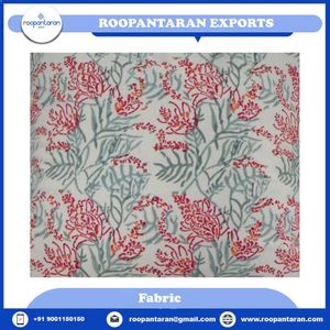 Tela de algodón estampada a mano de Jaipur, de 5 yardas, de peso medio, tejida, para uso doméstico, última tendencia - Product Image 2