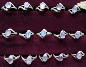 Onyx <b>Sterling</b> <b>Silver</b> Freshwater Pearl Channel <b>Set</b> Unisex <b>Rings</b> for Gift Party & Anniversary - Product Image 5