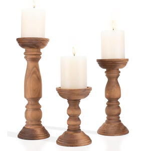 Support de bougie en bois, artisanat décoratif, cadeau, vaisselle, bougeoir en bois, fournisseur en gros - Product Image 1