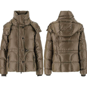 Veste d'hiver pour homme à capuche, col montant, coupe-vent, couleur unie, rembourrage épais en polyester, style décontracté, longueur normale - Product Image 1