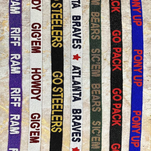 สายคล้องกระเป๋าทรงสี่เหลี่ยมผืนผ้าลายกีฬา Go Dawgs ประดับด้วยลูกปัดแก้วฝ้าย ทำด้วยมือ ตกแต่งกระเป๋าได้ตามต้องการ - Product Image 5