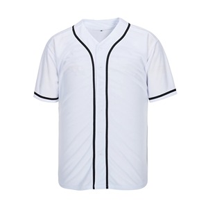Camiseta de Béisbol Blanca Unisex de Manga Corta con Botones al Frente, Transpirable, de Poliéster, Uniforme Deportivo para Adultos, para Todas las Temporadas, Corte Regular - Product Image 6