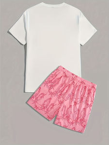 Conjunto Deportivo Informal Transpirable de Verano para Hombre, 2 Piezas, con Camiseta de Manga Corta y Pantalones Cortos, Diseño Sólido, Venta al Por Mayor - Product Image 3