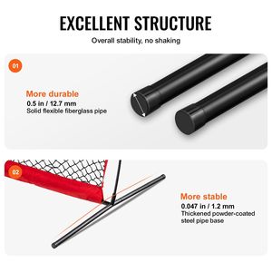 Gabbia da Battuta Portatile 7x7 piedi, Attrezzatura da Allenamento a L per Baseball e Softball, Schermo di Sicurezza per Auto e Protezione Corpo - Product Image 4