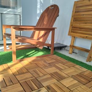 Dalles de terrasse en bois emboîtables DIY 30 x 30 cm pour patio, intérieur, balcon, terrasse, jardin, installation facile, imperméables, ignifuges, antidérapantes - Product Image 2