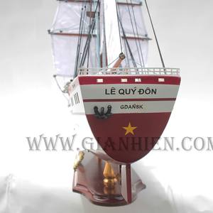 LE QUY DON - Maqueta de Barco de Vela Vietnamita Hecha a Mano en Madera, Tamaño 60cm - Product Image 3