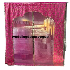 Scène de mariage Brodé Arc Toile De Fond De Mariage Brodé Temple Toile de Fond - Product Image 1