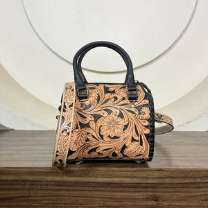 Hot Selling Western Designer Handcrafted Genuine Cow <b>Leather</b> <b>Small</b> Speedy <b>Bag</b> Stylish Turquoise Concho Crossbody Weekender - Product Image 6