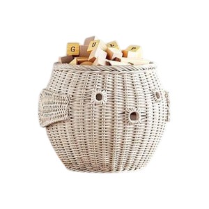 Cesta de Almacenamiento Grande de Ratán con Forma de Pez, Organizador de Juguetes para Niños, Organizador de Artículos Diversos, Maceta Decorativa con Forma de Animal para Sala de Estar - Product Image 4
