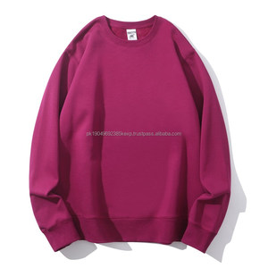 AG600S Vente en gros Pull en molleton velours uni 600g pour homme, décontracté, tendance, marque, manches longues épaisses - Product Image 3