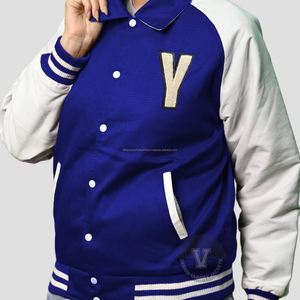 Chaqueta de sarga de algodón con letras para hombre de entrega rápida de alta calidad, chaqueta universitaria para hombre - Product Image 4